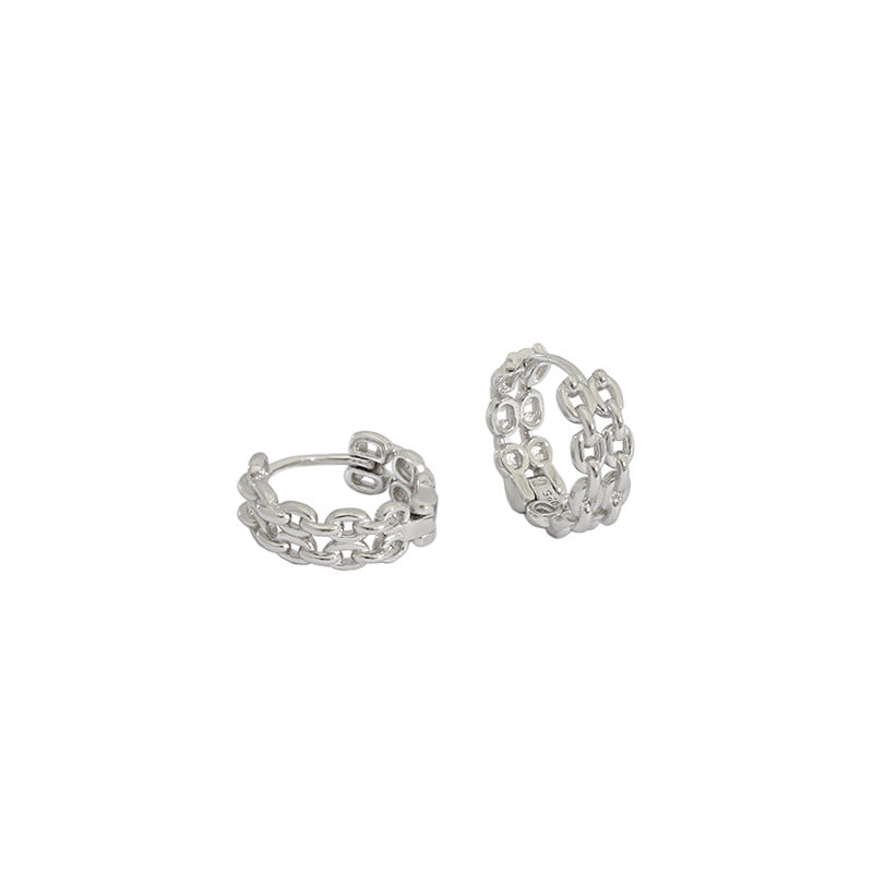 petite chain hoops styling shot PVD gold waterproof