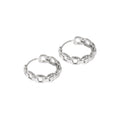 chain link drop earrings close up delicate gold rings