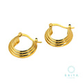 18k gold vintage roman-inspired hoop earrings - Kaiya London