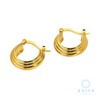 18k gold vintage roman-inspired hoop earrings - Kaiya London