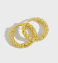 18k gold geometric mini stud earrings compact - Kaiya London