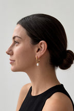 gold oval hoop earrings product shot waterproof tarnish free PVD