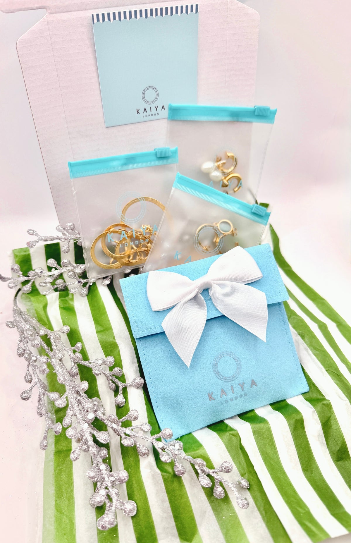 Kaiya London waterproof gold jewellery collection lifestyle shot