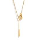 Interlock Square Lariat Necklace - Mara